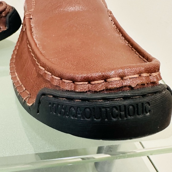 Mcemachi Men's 100% Caoutchouc Brown loafers casual Leather Shoes Size 11 US‎ - Picture 7 of 11